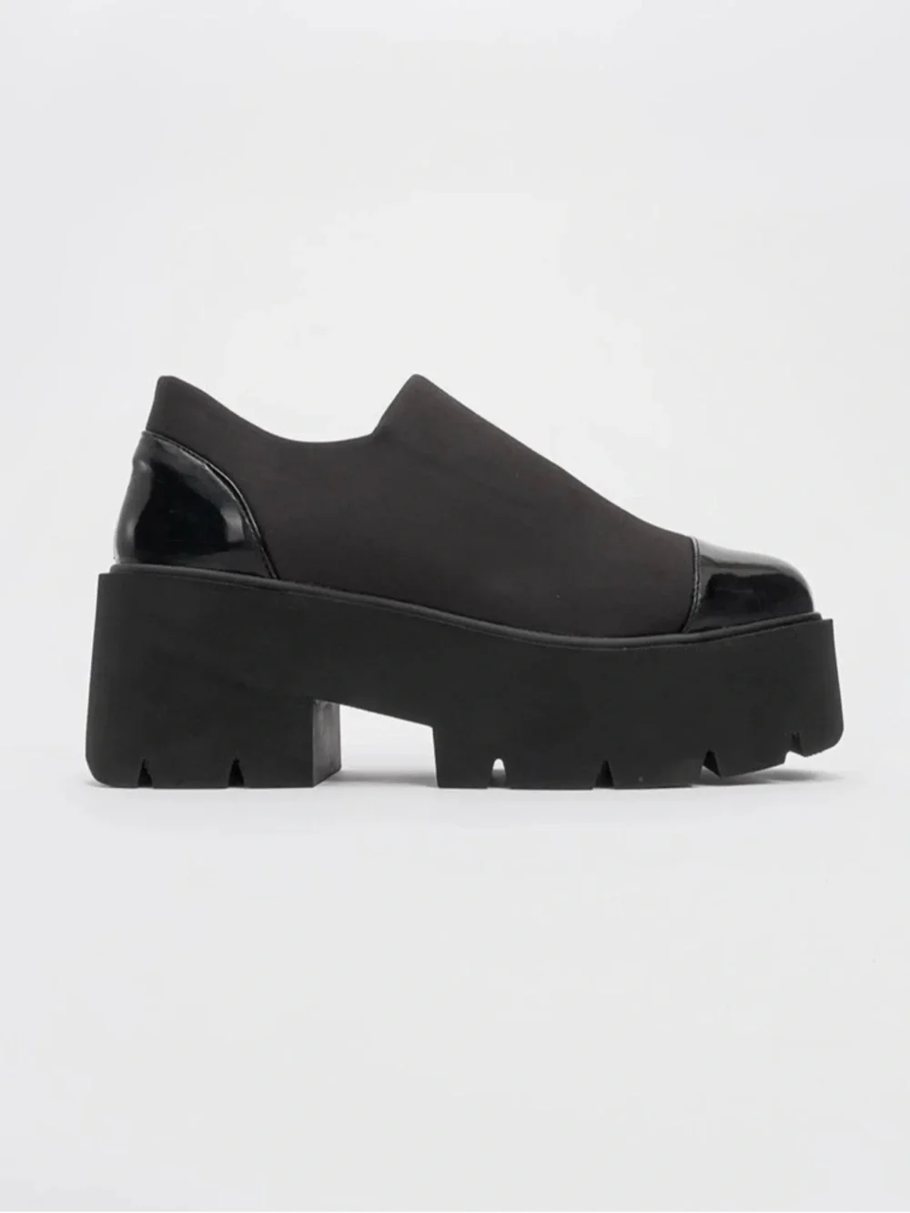 New Grena Platform Slip On Chunky Platform Slip-On Shoes in Black Sz. 8 - Picture 4 of 4